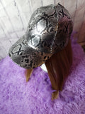 SnakeSkin Leather Hat