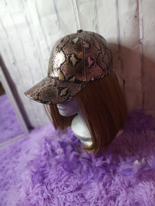 SnakeSkin Leather Hat