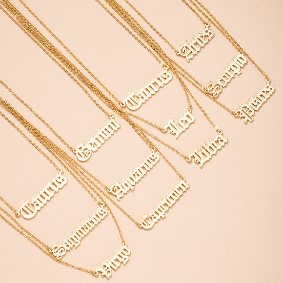 Gold Zodiac Sign Necklace